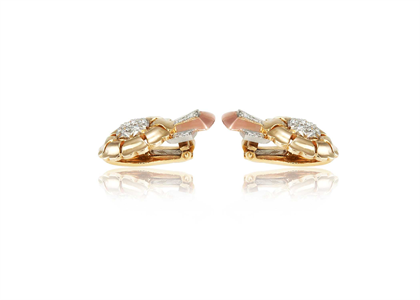 Tri Tone Plated | CZ Studded Hoop Earrings